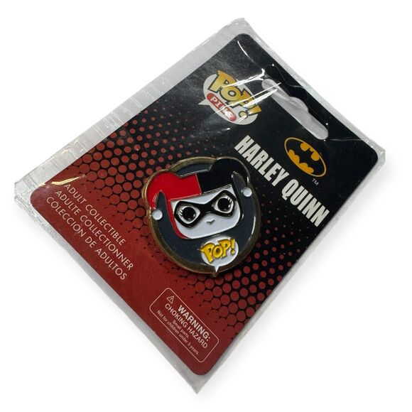 Pop! Pins Harley Quinn Funko DC Pin 3" Pin Batman BNWT - Picture 1 of 3